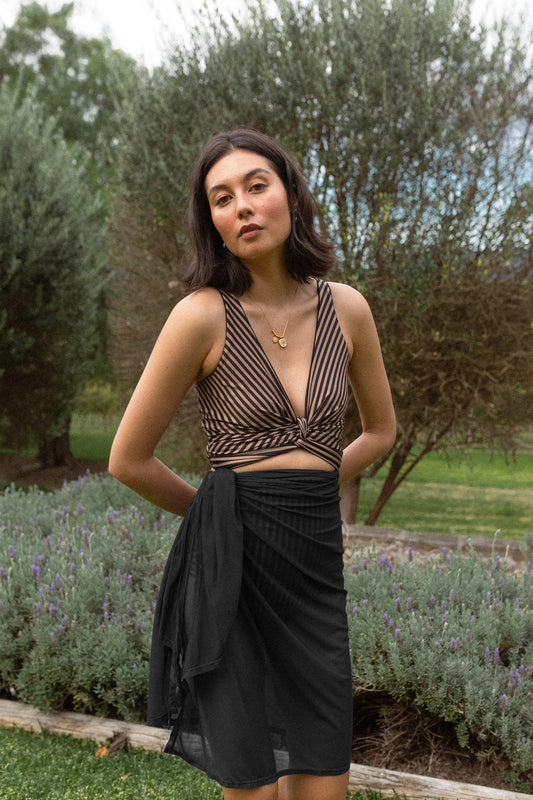 Riviera Mesh Sarong - Black