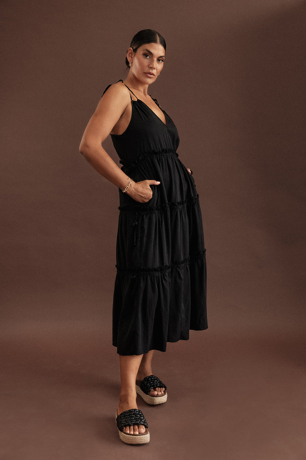 Black Viviana Multiway Dress | Black Summer Dress | Women's Midi Dress S Black Viviana Multiway Dress | Black Summer Dress | Women's Midi Dress S