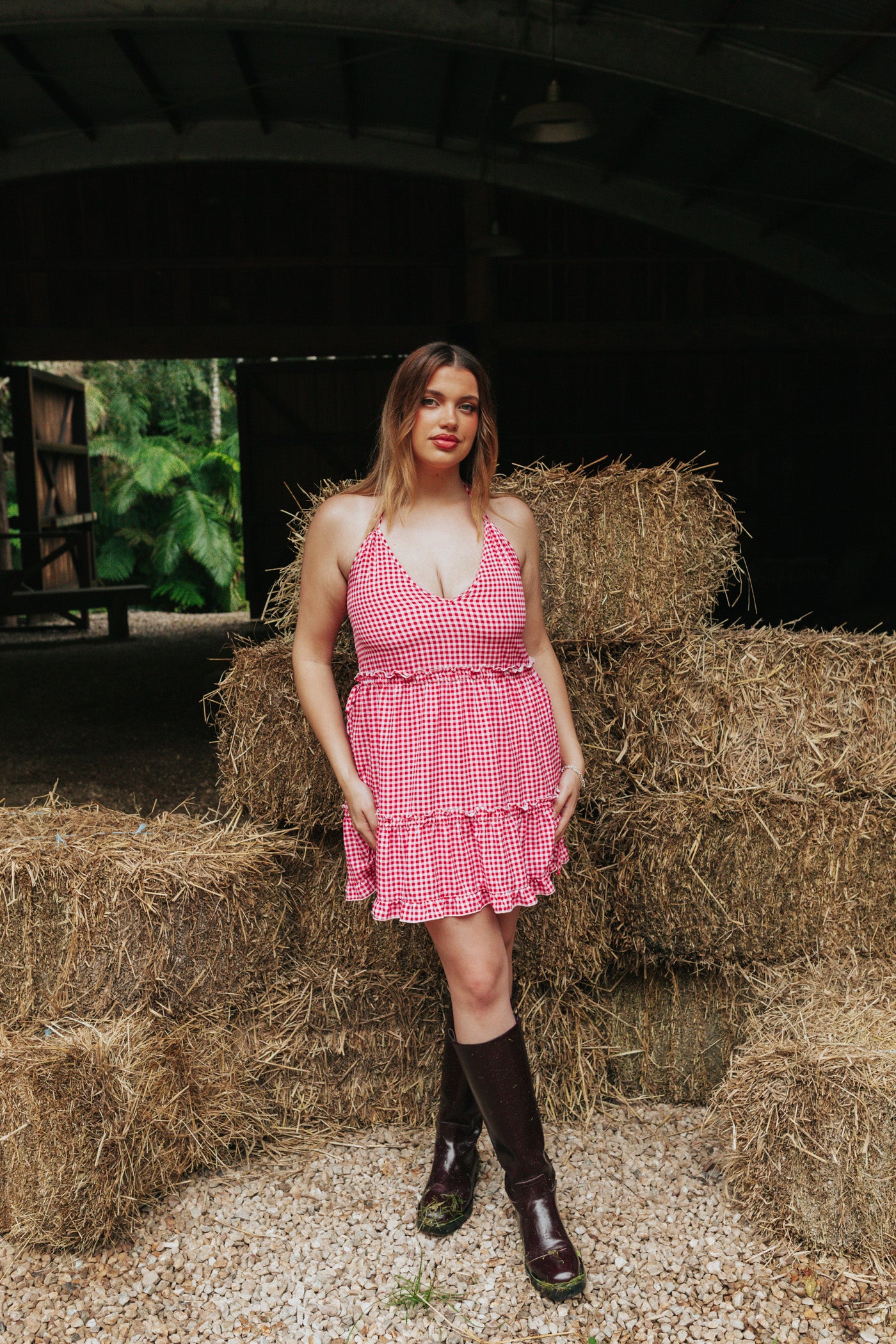 Viv Dress - Betty Red Gingham Viv Dress - Betty Red Gingham