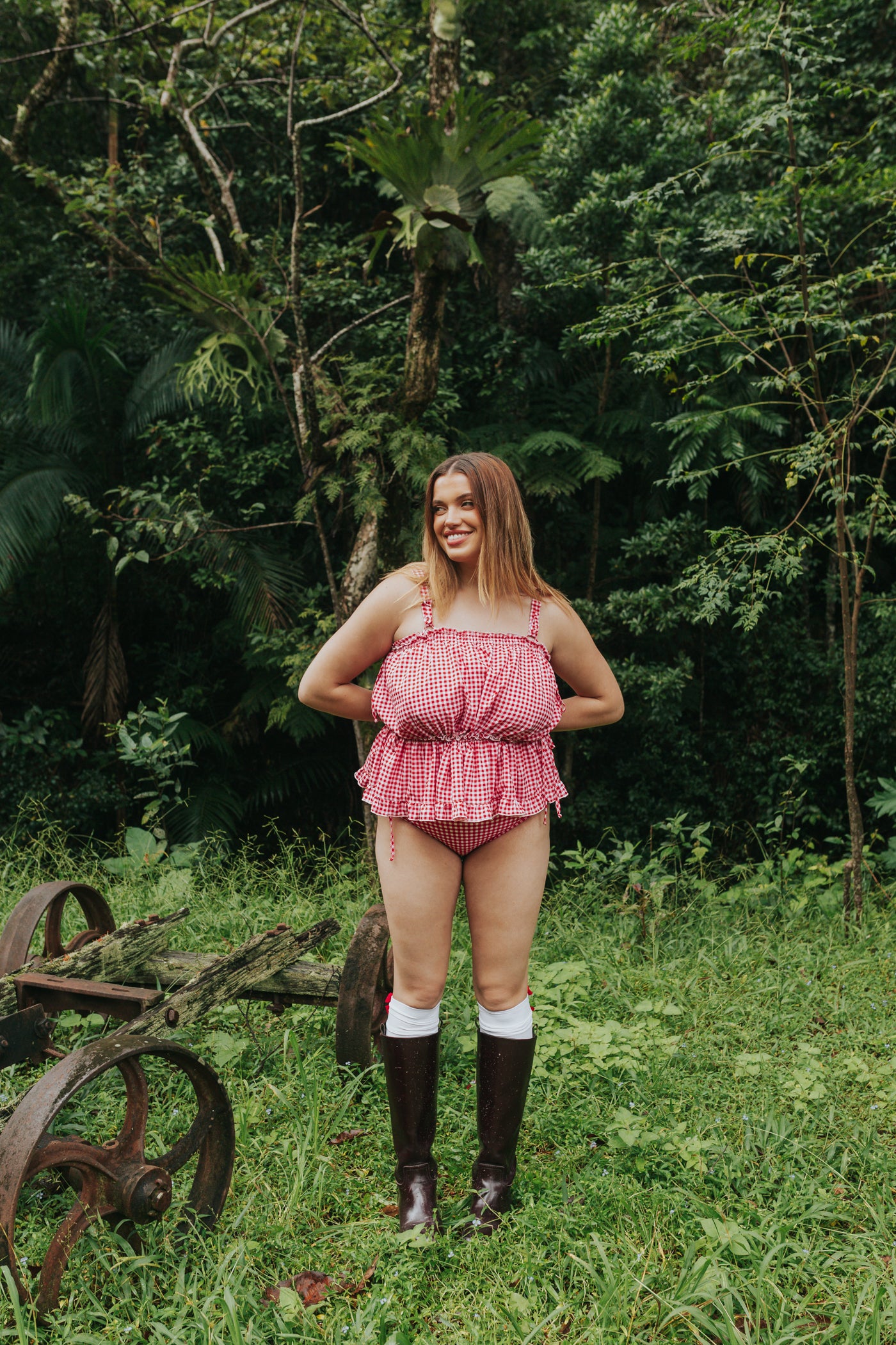 Viv Dress - Betty Red Gingham