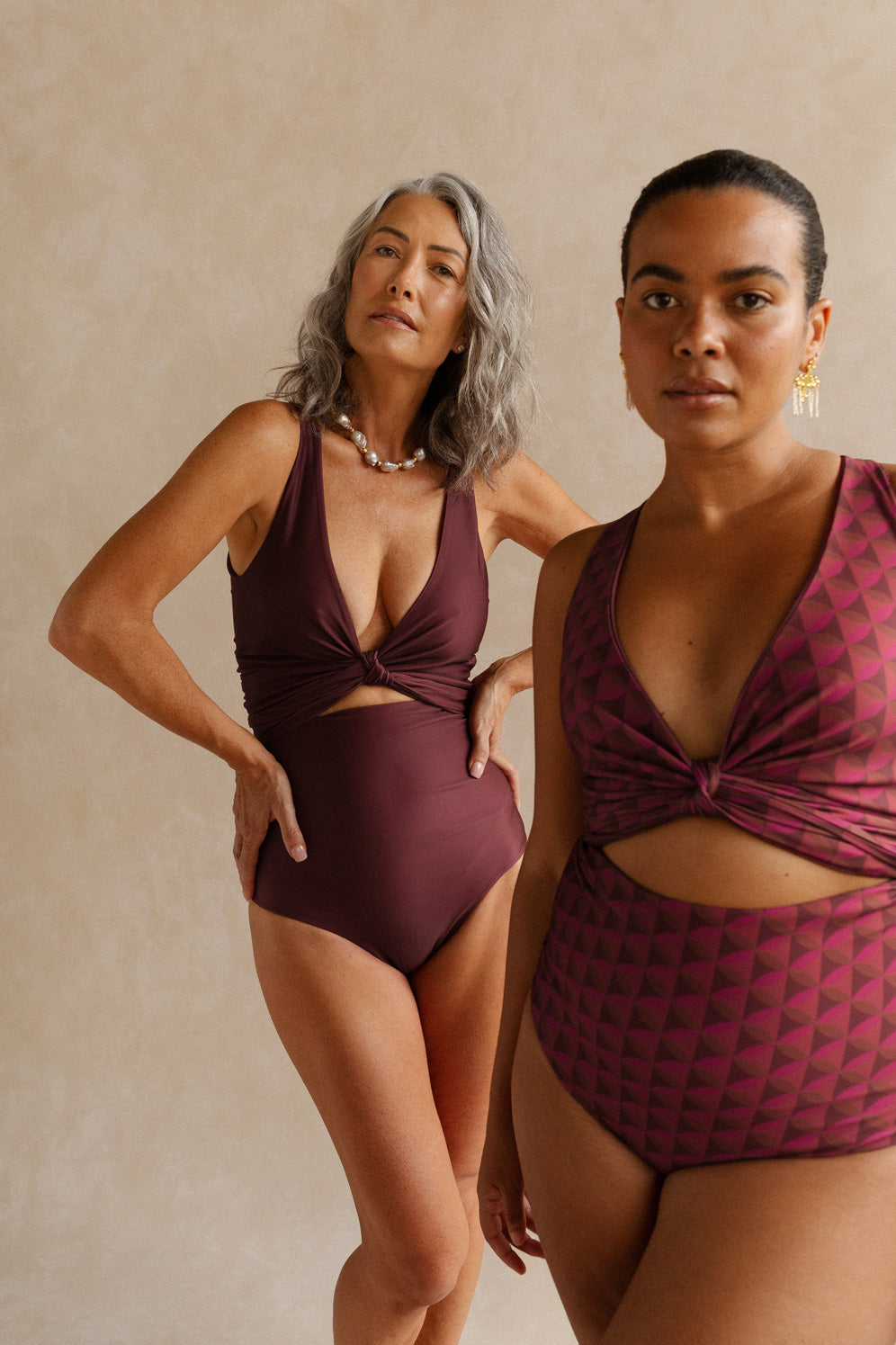 Monroe Reversible Bikini Wrap Top | Women's Wine Bikini | Plus