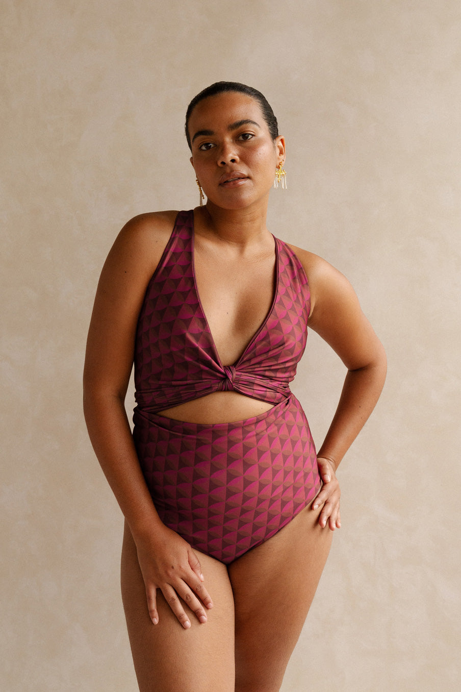 Monroe Reversible Bikini Wrap Top | Women's Wine Bikini | Plus