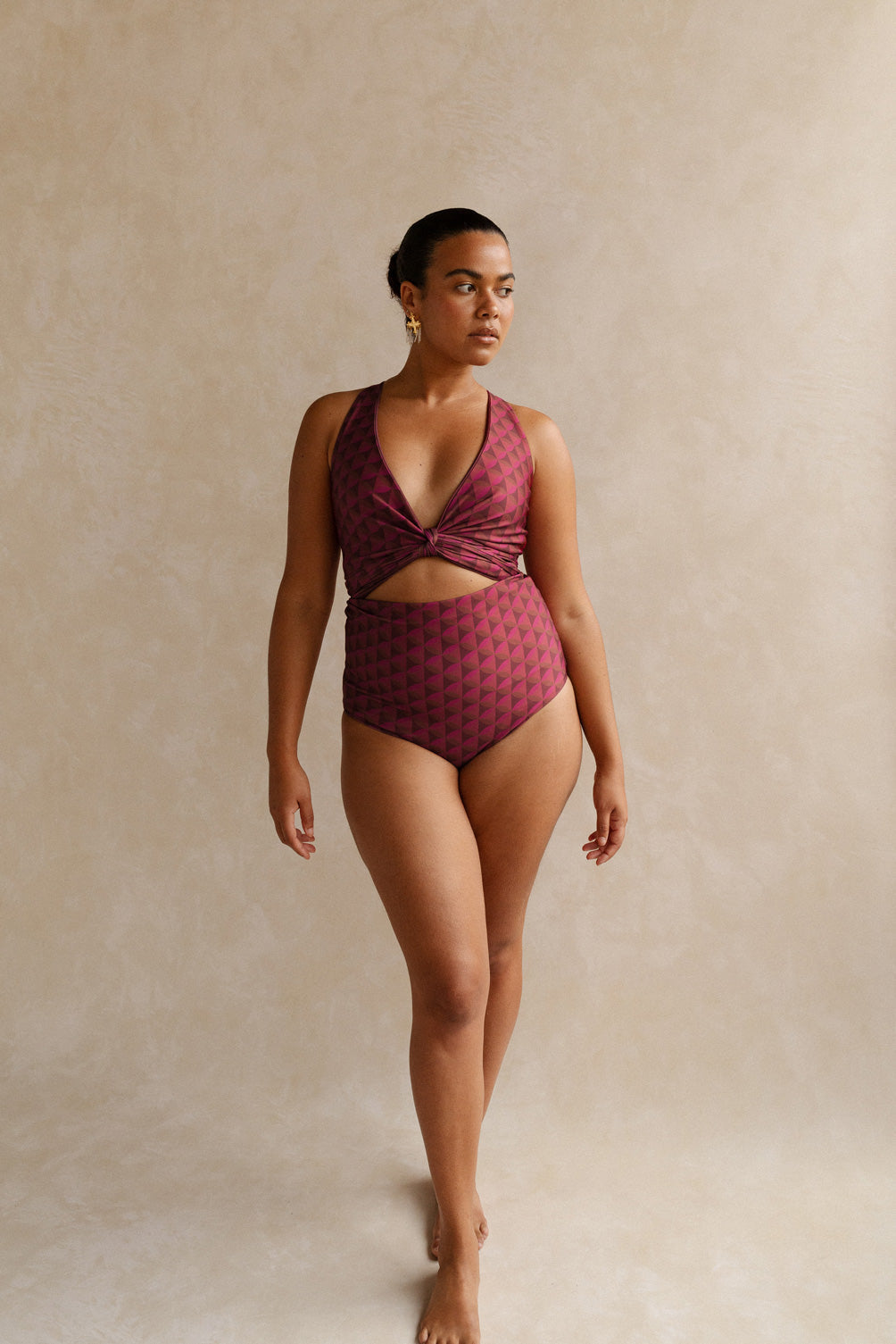 Monroe Reversible Bikini Wrap Top | Women's Wine Bikini | Plus
