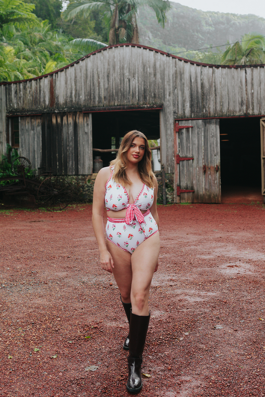Betty Reversible One-piece Wrap Top