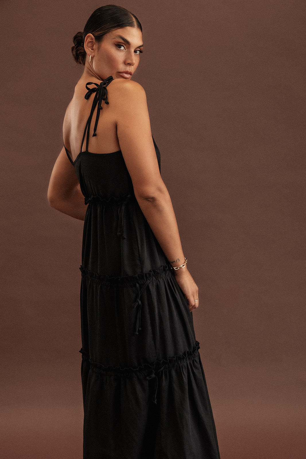 Black Viviana Multiway Dress | Black Summer Dress | Women's Midi