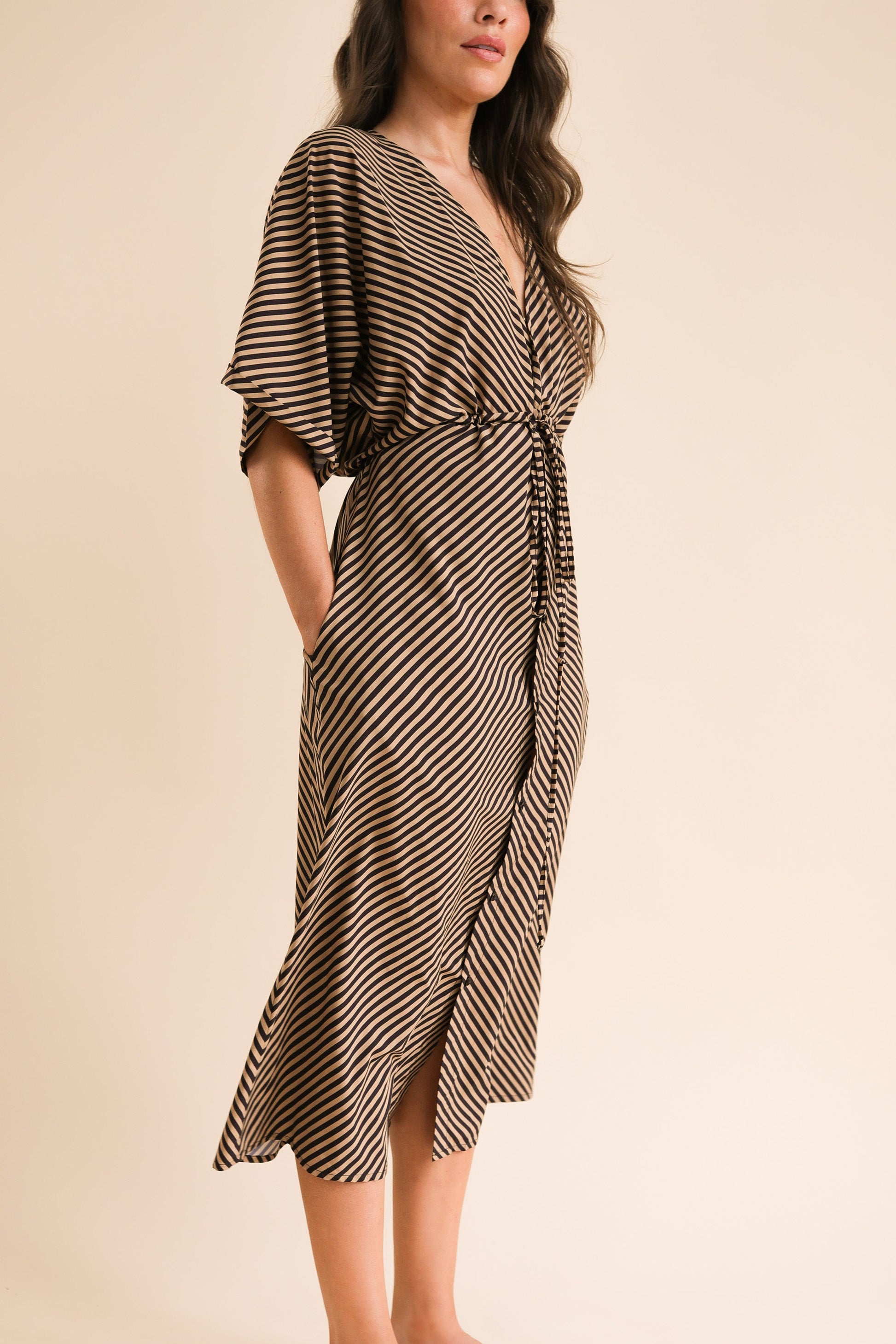 midi kaftan dresses for women Nizhoni Midi Cotton Kaftan Dress