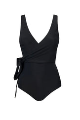 Tulum Reversible Wrap Swimsuit | Women's Black One-piece – Baiia Swim