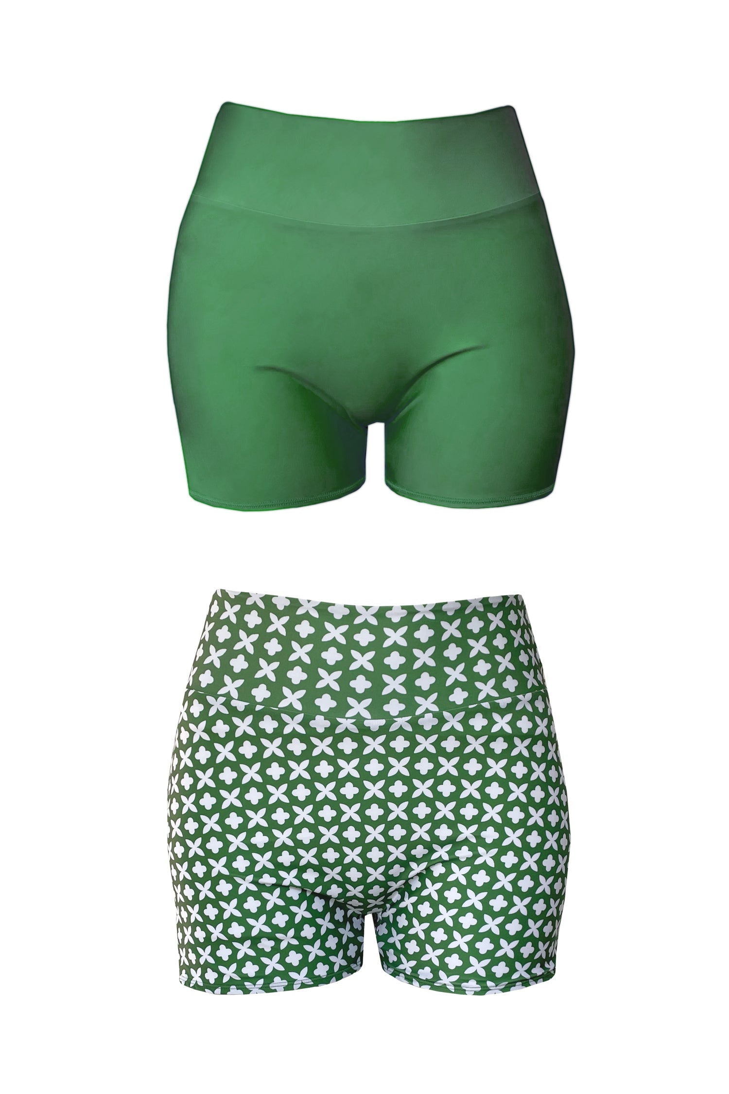 Green swim fashion shorts ladies