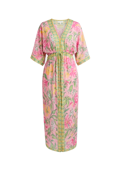 Mesh Cecile Kaftan Dress - Limoncello