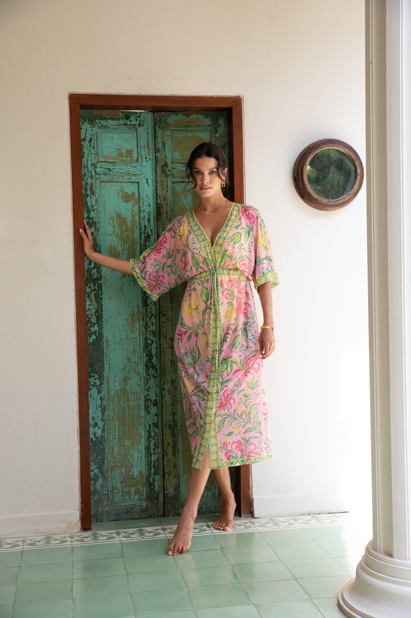 frame kaftan maxi dress FRAME DENIM FRAME Kaftan Maxi Dress -- Bone 998.00