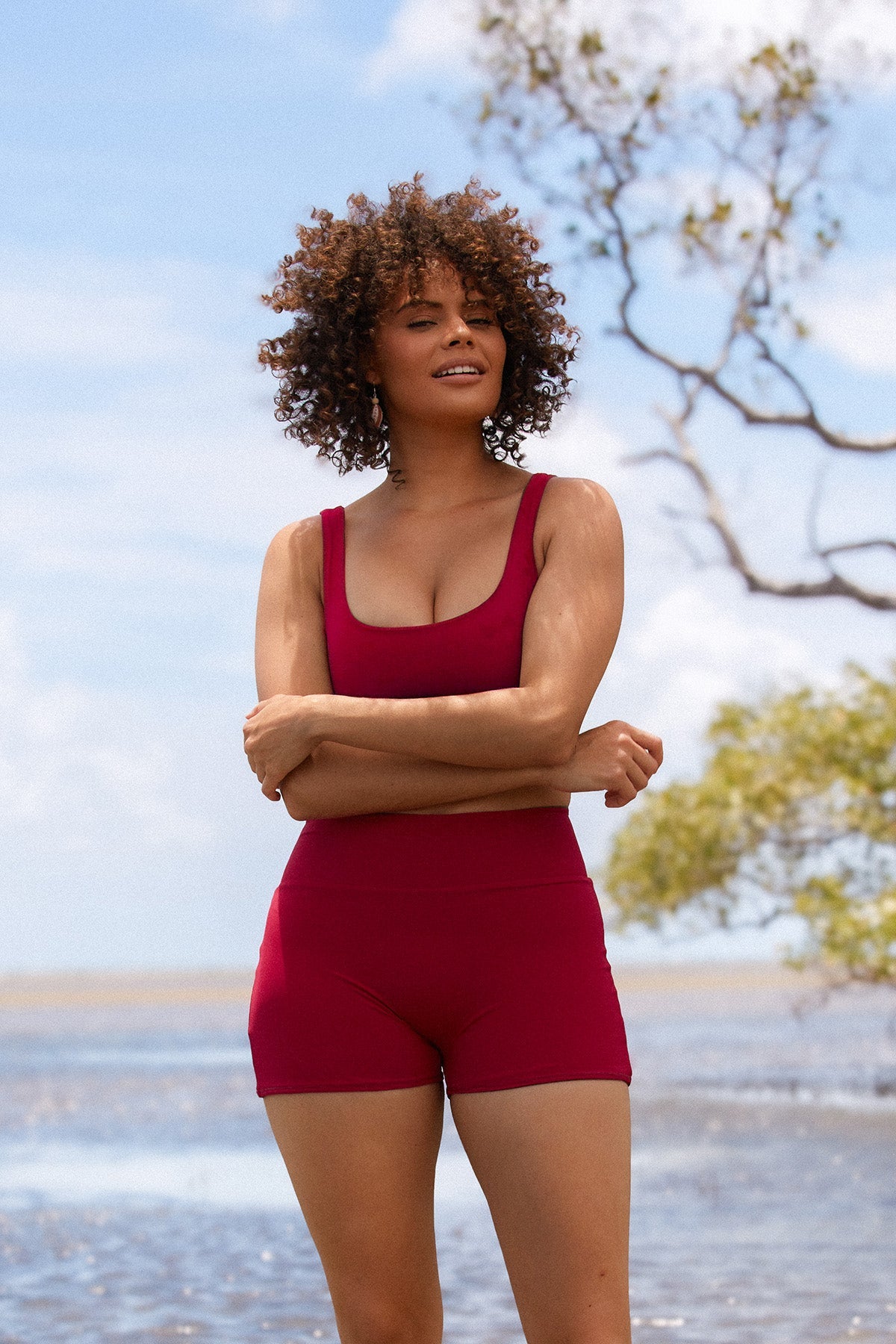 swimming top and shorts