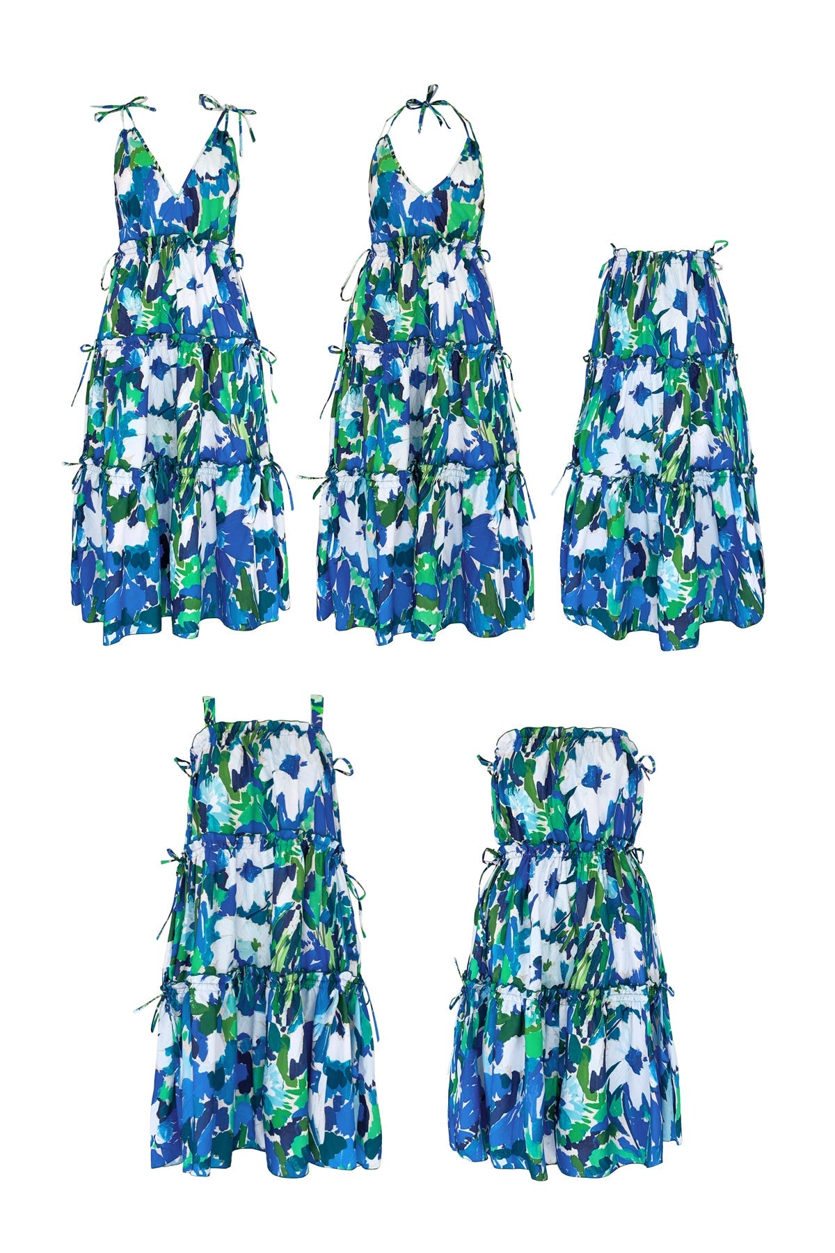 Viviana Multiway Dress Monet | Blue Floral Summer Dress